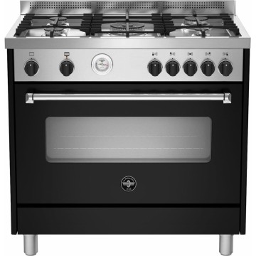 La Germania AMN96 5 G NE T Κουζίνα Υγραερίου & Ρεύματος 115lt με Εστίες Υγραερίου Π89.7εκ. Μαύρη